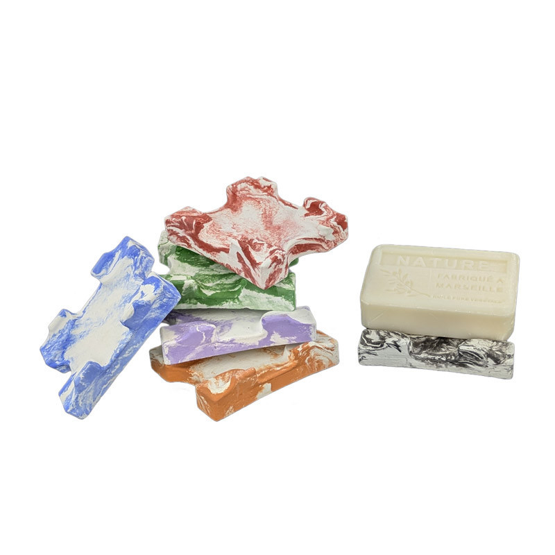 Porte savon "Mura" teinté rouge 
